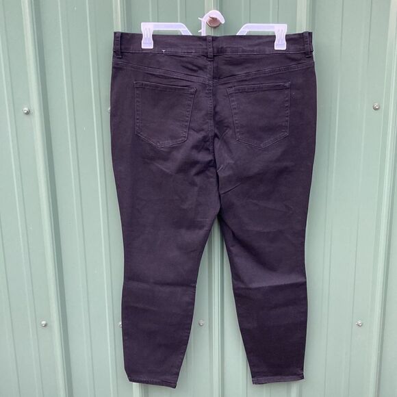 Women's High Rise Skinny Jeans Pants With Tummy Control 2-Pack Size 18W Petite - Picture 4 of 13